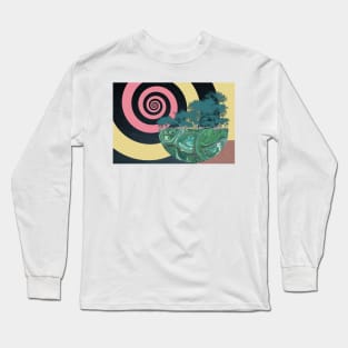 Abstract Collage Bonsai Planet Vortex Long Sleeve T-Shirt